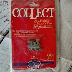 Hallmark Collector's Locomotive Train Lapel Pin 25th Anniversary 1998 New